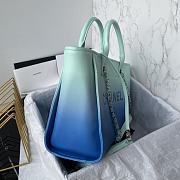 Chanel Shopping Bag Shaded Turquoise & Blue 34cm - 4