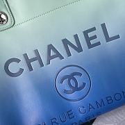 Chanel Shopping Bag Shaded Turquoise & Blue 34cm - 2