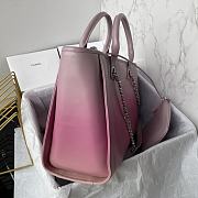 Chanel Shopping Bag Shaded Light Purple Pink Coral 34cm - 6