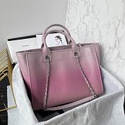 Chanel Shopping Bag Shaded Light Purple Pink Coral 34cm - 2