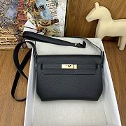 Hermes Kelly Depeches Black Gold 25cm - 1