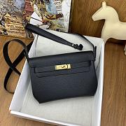 Hermes Kelly Depeches Black Gold 25cm - 2