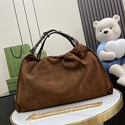 Gucci Blondie Large Tote Bag Brown Suede 52x35x9cm - 2