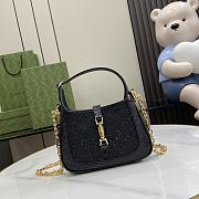 Gucci Jackie 1961 GG Crystal Mini Bag Black 13x19x3cm - 1