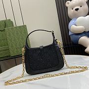 Gucci Jackie 1961 GG Crystal Mini Bag Black 13x19x3cm - 3