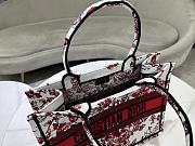 Dior Medium Book Tote White Red Le Cœur des Papillons 36 x 27.5 x 16.5 cm - 3