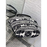 Dior Hat Basket Bag White and Black Butterfly Bandana 27 x 20 x 8 cm - 4