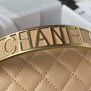 Chanel Boy Bag With Handle Caviar Gold Beige 25x14.5x8cm - 5