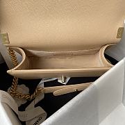 Chanel Boy Bag With Handle Caviar Gold Beige 25x14.5x8cm - 4