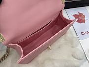 Chanel Medium Leboy Bag Pink Lambskin Gold 25cm - 6