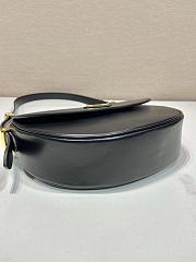 Prada Leather Shoulder Bag Black 23x12x6cm - 3