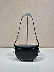 Prada Leather Shoulder Bag Black 23x12x6cm - 4