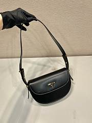 Prada Leather Shoulder Bag Black 23x12x6cm - 6