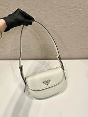 Prada Leather Shoulder Bag White 23x12x6cm - 4