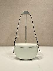 Prada Leather Shoulder Bag White 23x12x6cm - 3