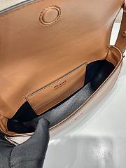 Prada Leather Shoulder Bag Cognac 23x12x6cm - 3