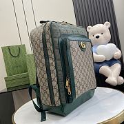 Gucci Mini GG Canvas Medium Backpack Green 30x40x14cm - 4