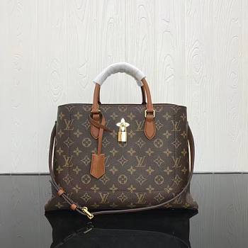 Louis Vuitton LV Flower Handbag Shoulder Bag Brown 34x24x13cm