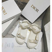 Dior D-Wave Sandal White Gold-Tone Gradient Butterflies - 1