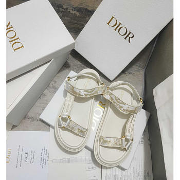 Dior D-Wave Sandal White Gold-Tone Gradient Butterflies