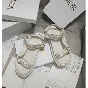 Dior D-Wave Sandal White Gold-Tone Gradient Butterflies - 5