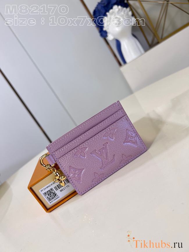 Louis Vuitton LV Card Holder Purple 10.2x7.3x0.3cm - 1