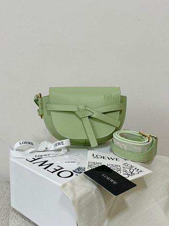 Loewe Mini Gate Dual Bag Soft Calfskin Green 21x12.5x9cm