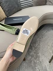 Chanel Ballerina Flat Tweet Green Black - 2