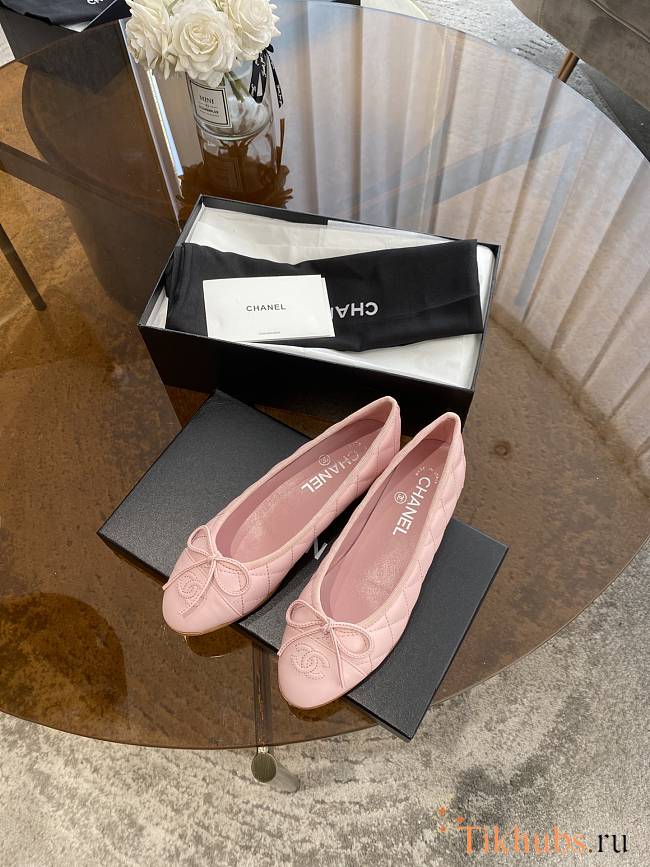 Chanel Ballerina Flat Pink - 1