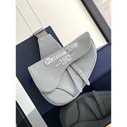 Dior by Birkenstock Christian Dior 1947 Saddle Bag Grey 26x19x4.5cm - 1