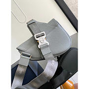 Dior by Birkenstock Christian Dior 1947 Saddle Bag Grey 26x19x4.5cm - 3