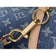 Louis Vuitton LV Papillon Handbag Monogram Denim Blue 29cm - 2