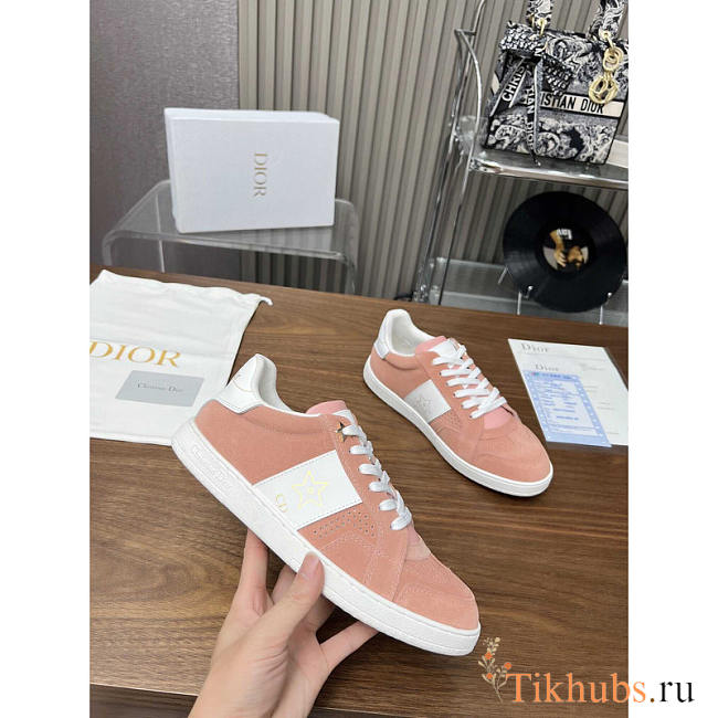 Dior Star Sneaker Suede Calfskin And Calfskin Pastel Pink - 1