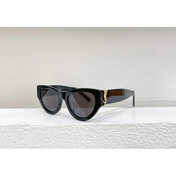 YSL Eyewear Logo Black Sunglasses