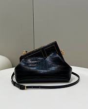 Fendi First Bag Small Crocodile Black 26x9.5x18cm - 1