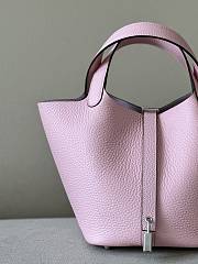 Hermes Picotin Pink Silver Bag 18cm - 2