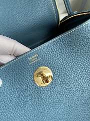 Hermes Lindy Bag Blue Gold 26cm - 5