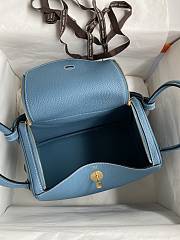 Hermes Lindy Bag Blue Gold 26cm - 3