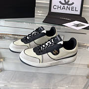 Chanel Sneakers Lambskin & Suede Calfskin Black White - 4