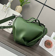 Loewe Elephant Bag In Classic Calfskin Green 36x26.5x22cm - 5