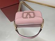 Valentino Small Shoulder Bag With Jewel Pink Logo 20x11x5cm - 2