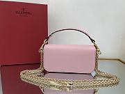 Valentino Small Shoulder Bag With Jewel Pink Logo 20x11x5cm - 3