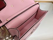 Valentino Small Shoulder Bag With Jewel Pink Logo 20x11x5cm - 6