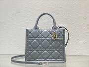 Dior Small Book Tote Grey Macrocannage 26.5 x 21 x 14 cm - 1