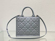 Dior Small Book Tote Grey Macrocannage 26.5 x 21 x 14 cm - 5