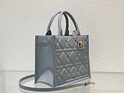 Dior Small Book Tote Grey Macrocannage 26.5 x 21 x 14 cm - 2