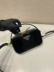 Prada Odette Patent Leather Mini-bag Black 17.5x10.5x4.5cm - 5