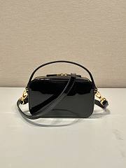 Prada Odette Patent Leather Mini-bag Black 17.5x10.5x4.5cm - 4