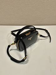 Prada Odette Patent Leather Mini-bag Black 17.5x10.5x4.5cm - 2