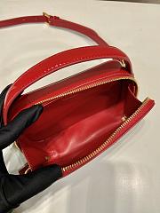 Prada Odette Patent Leather Mini-bag Red 17.5x10.5x4.5cm - 6